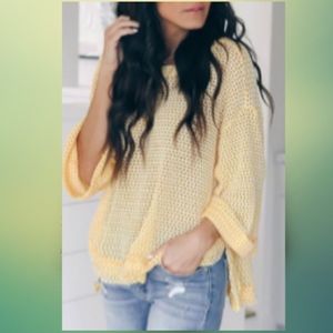 VICI Col. **NEW**Honey waffle knit 3/4 sleeve (L)